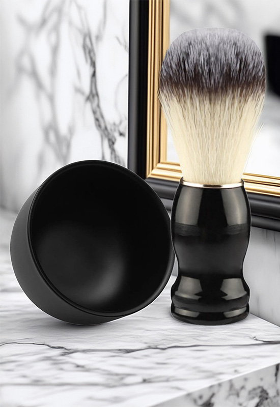 Qualis F8 Tıraş Fırçası + Paslanmaz Tıraş Kasesi